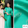 Lụa họa tiết hoa sen tròn - STL10